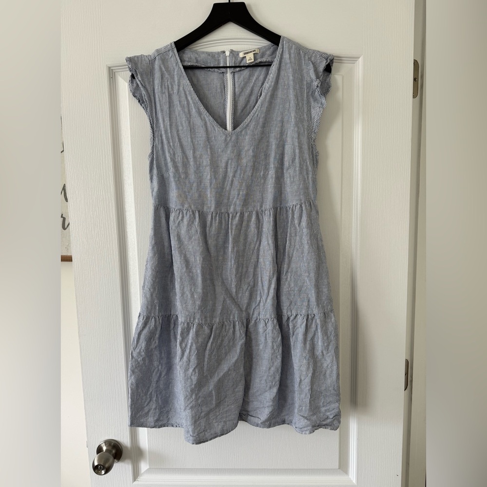 NWOT - Goodthreads - Linen Blend Flutter-Sleeve Peasant Dress - Size Small